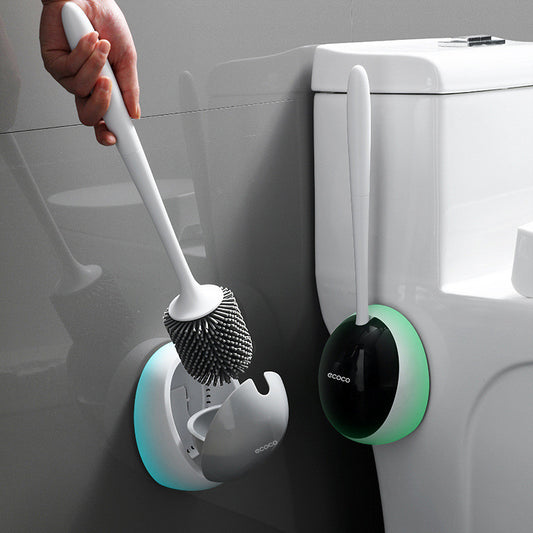 Brosse WC silicone antibactérien support mural - NettoyHome