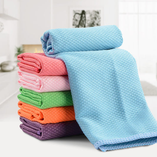 Chiffons microfibre anti-rayures lot 12 couleurs - NettoyHome