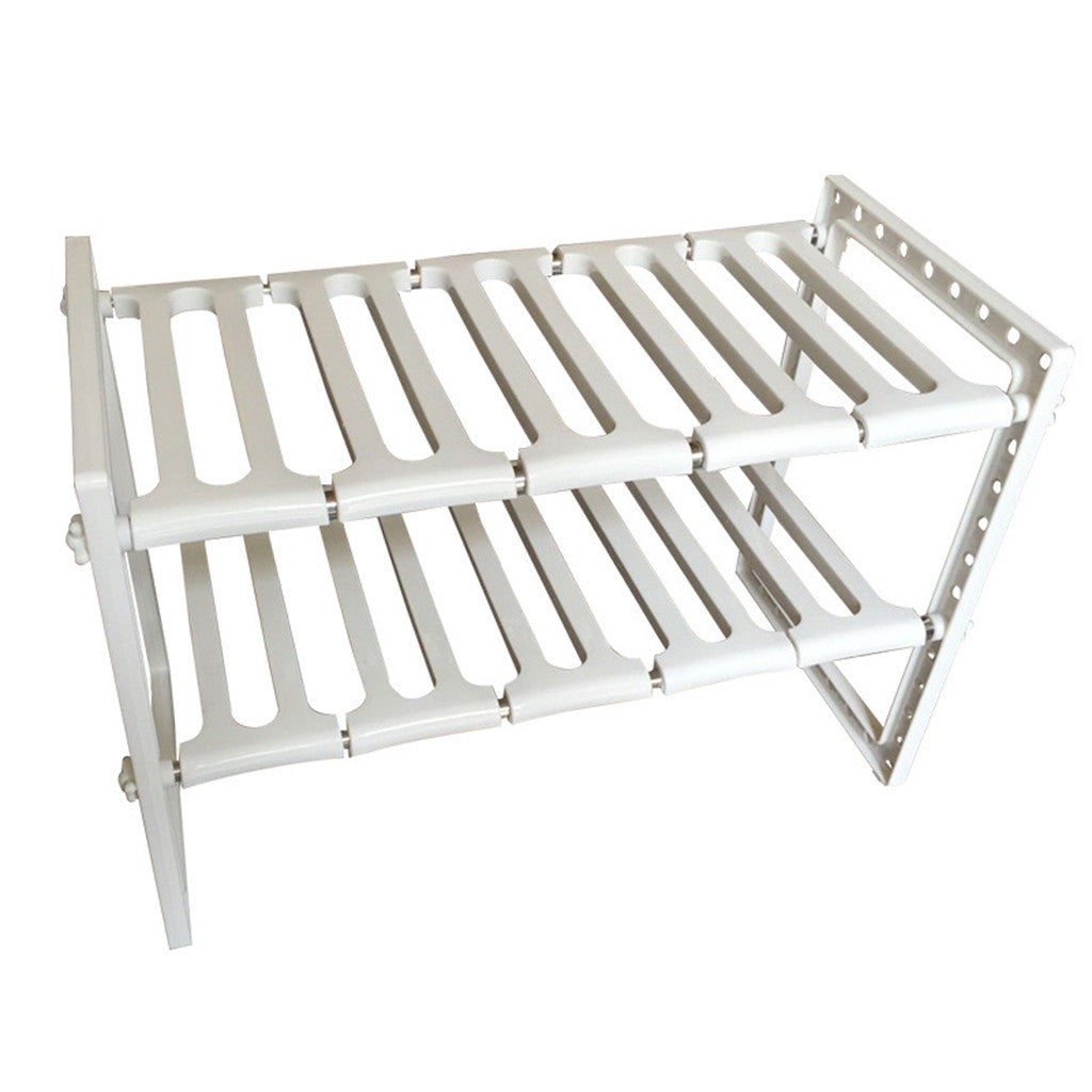 Support 2 niveaux inox sous lavabo salle de bain