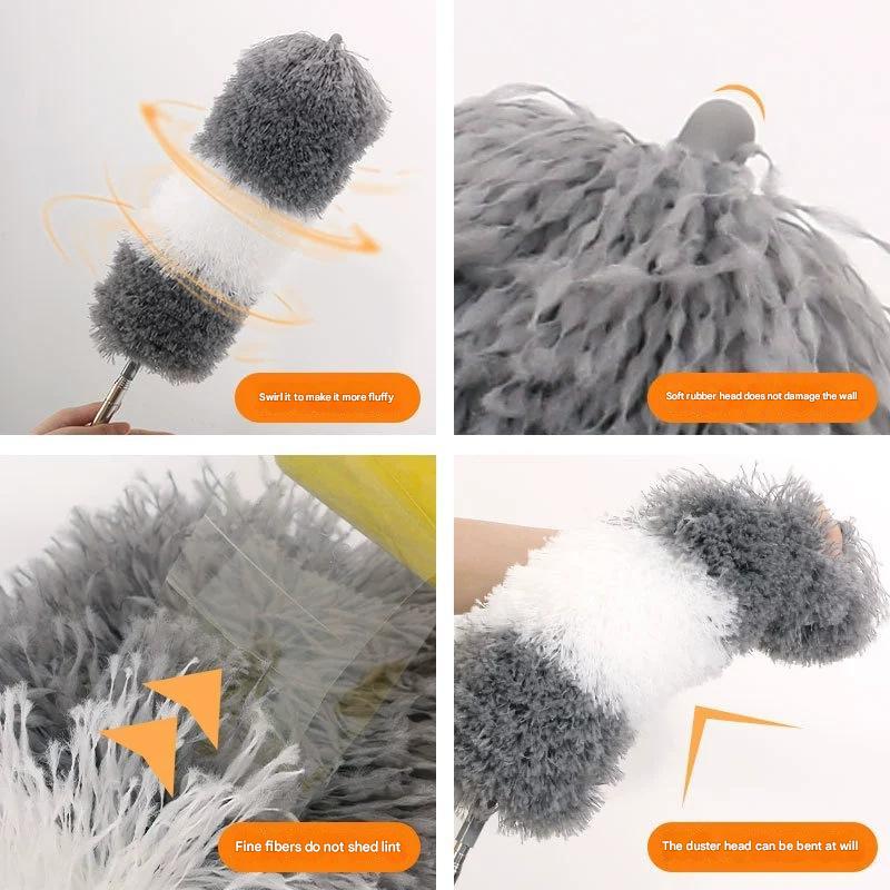 Tête microfibre amovible plumeau télescopique