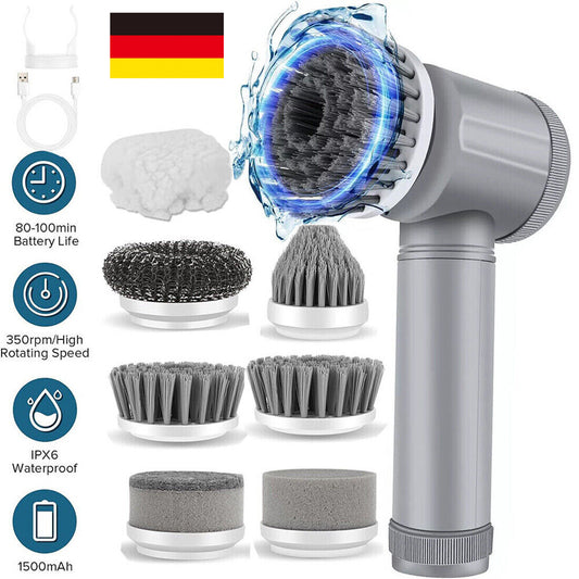 Brosse de Nettoyage Électrique Rotative Sans Fil – 7 Têtes IPX6